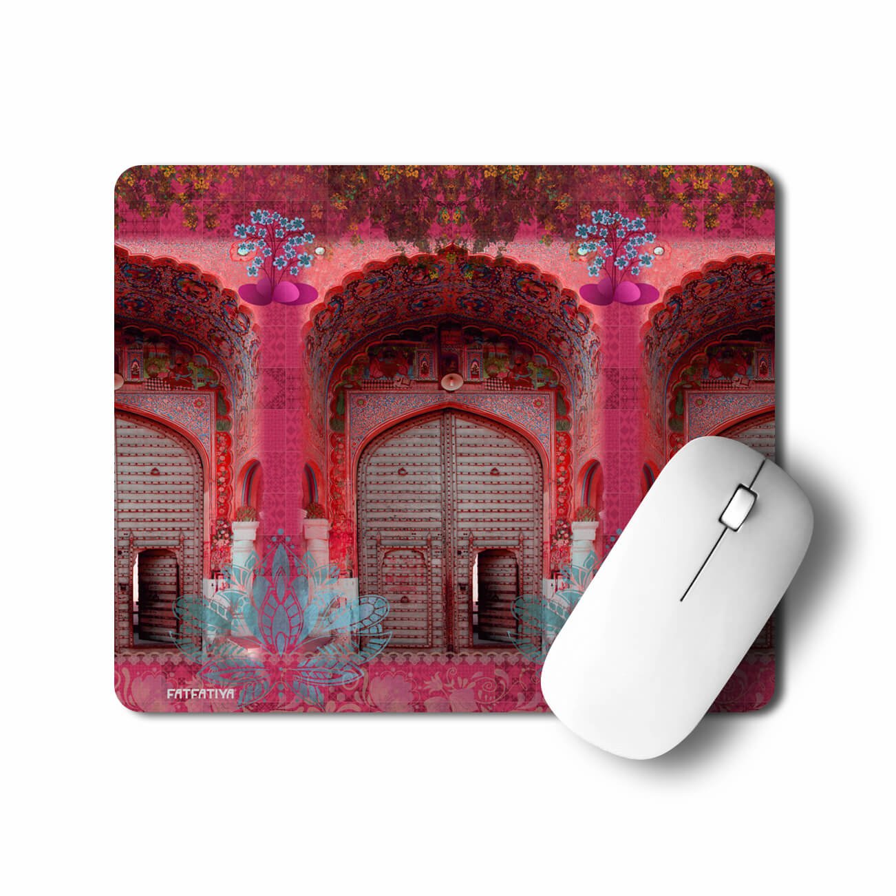 Shekhawati Haveli Door Pink Mouse Mat