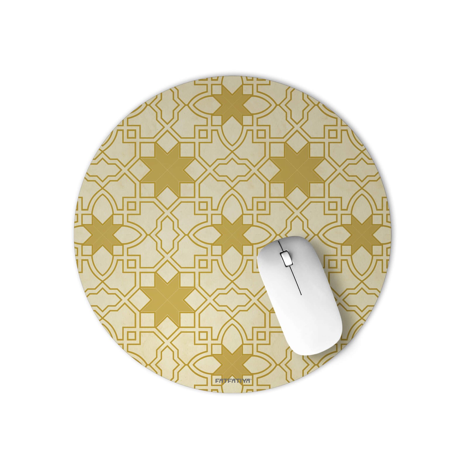 Rajasthani Jali Design Round Mouse Pad