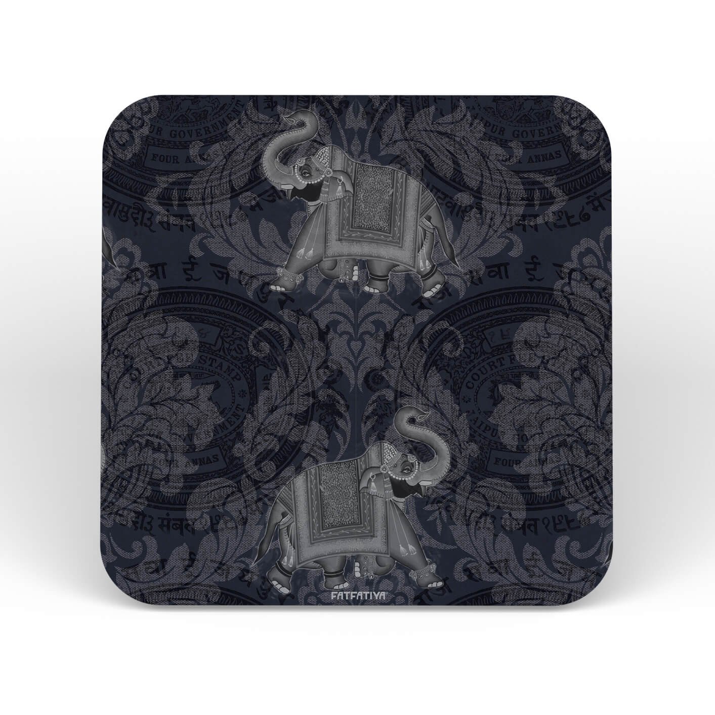 Jaipuri Elephant Hathi Round Coaster Set