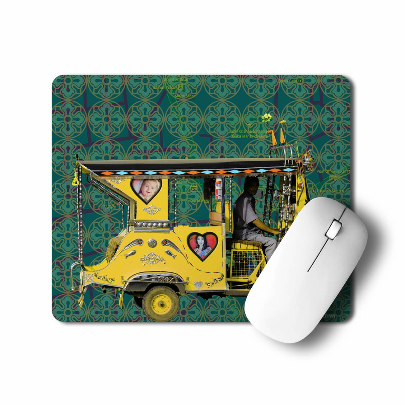 Yellow Auto Rickshaw Best Mouse Pad