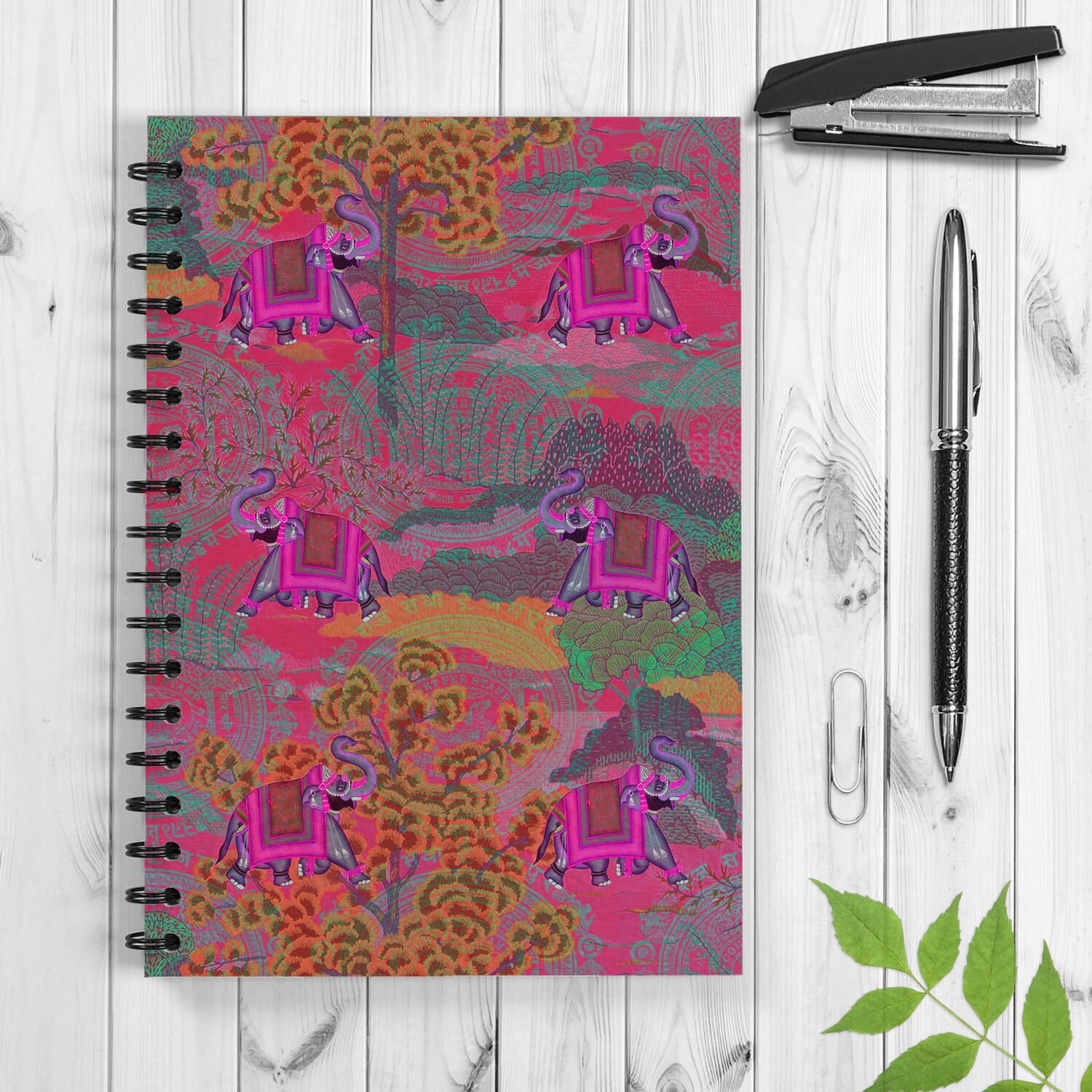 Rajasthani Haathi Spiral Notebook